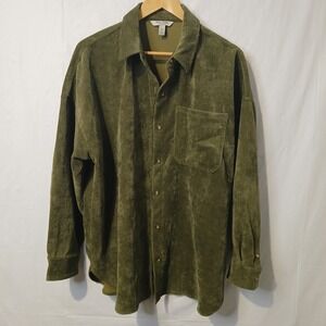 Olive Hunter Green Corduroy Jacket Women's XL  Nine. Eight New York